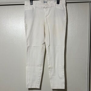 Old Navy Women's White Slim Ankle Pants